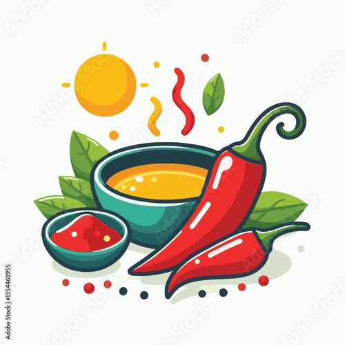 food, red, chili, hot, spicy, spice, pepper, vegetable, chilli, fresh, isolated, vector, background, ingredient, mexican, cuisine, organic, cooking, cayenne, taste, heat, flavor, healthy, white, papri