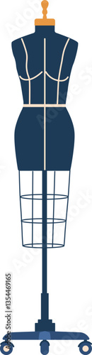 Tailoring dummy for clothing vector illustration