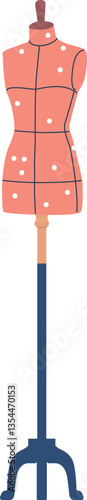 Tailoring mannequin model vector illustration