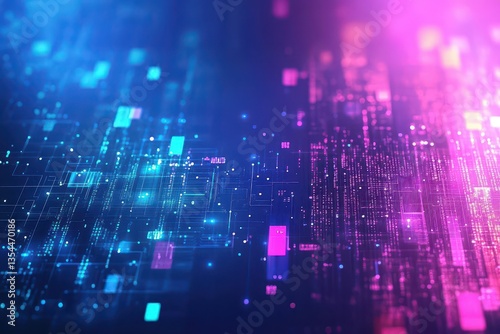 Wallpaper Mural abstract futuristic data computer technology business background Torontodigital.ca