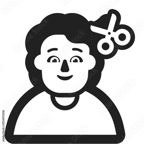 Vászonkép Person Getting a Haircut