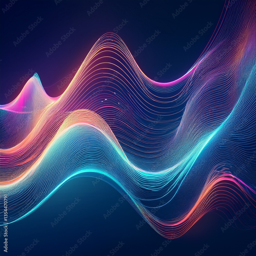 beautiful colorful line waves background, graphic resource beautiful colorful line waves background, graphic resource