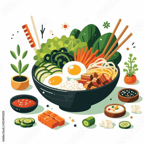 bibimbap, asian, cuisine, meal, healthy, delicious, food, rice, gourmet, korean food, vegetable, cooking, dinner, fresh, colorful, bowl, lunch, traditional, dish, egg, beef, spicy, korean, carrot, mea