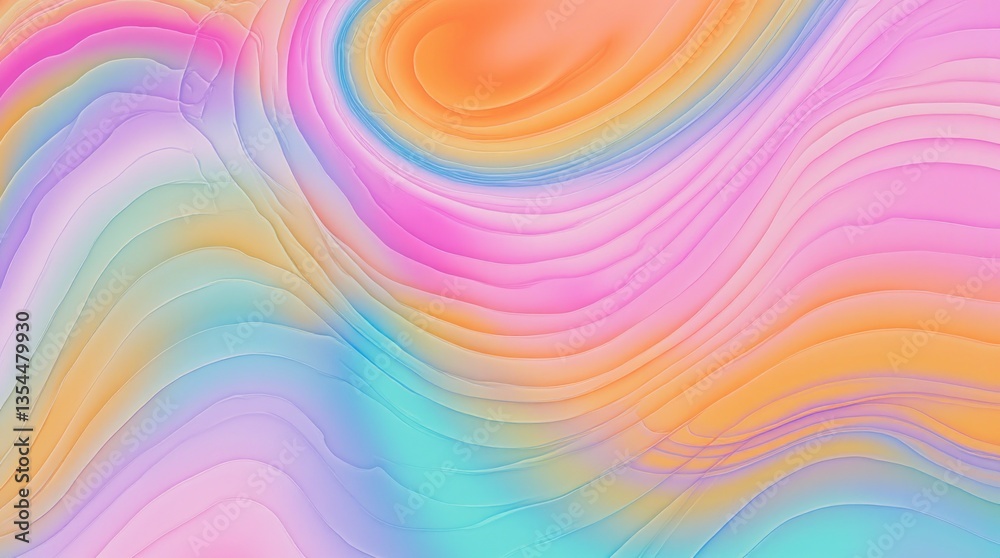 Obraz premium Abstract pastel waves in soft colors for creative backgrounds 
