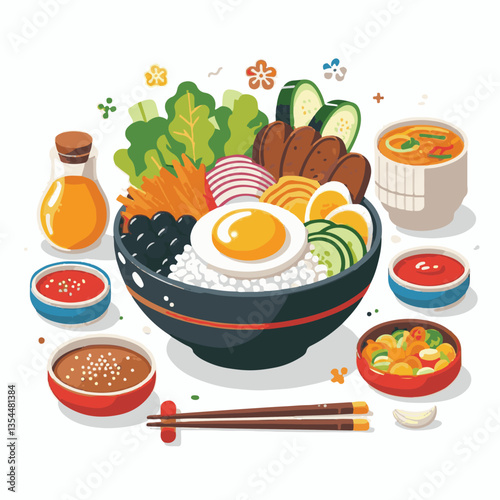 bibimbap, asian, cuisine, meal, healthy, delicious, food, rice, gourmet, korean food, vegetable, cooking, dinner, fresh, colorful, bowl, lunch, traditional, dish, egg, beef, spicy, korean, carrot, mea