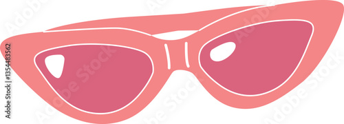 Sunglasses female trendy eyeglasses vector illustration