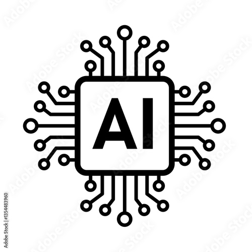 AI sign, Artificial intelligence sign