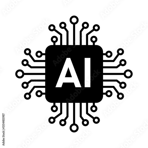AI sign, Artificial intelligence sign