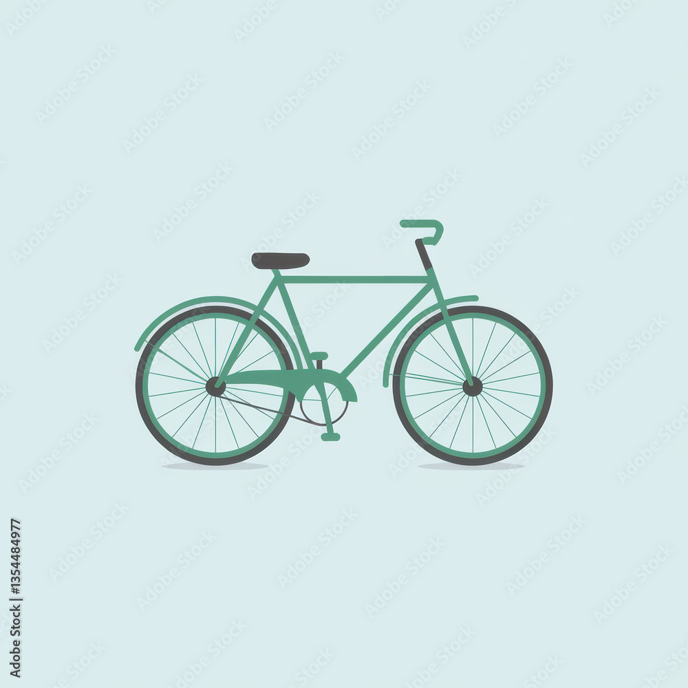 Minimal Green Bicycle Icon in Flat Style for Eco Transport or Urban Mobility Design Minimal Green Bicycle Icon in Flat Style for Eco Transport or Urban Mobility Design