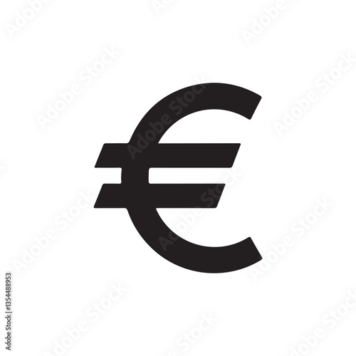 euro sign on white background