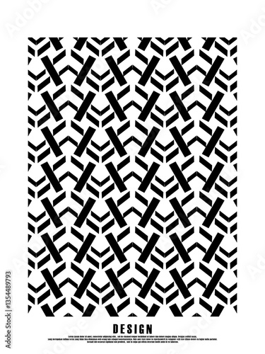 Retro black and white geometric pattern background, vector abstract circles, abstract pattern art.