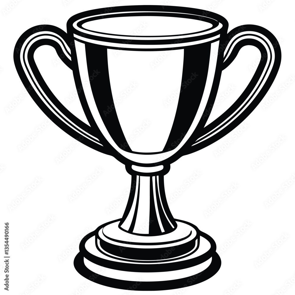 trophy silhouette. trophy cup Line art logos or icons. vector illustration trophy silhouette. trophy cup Line art logos or icons. vector illustration