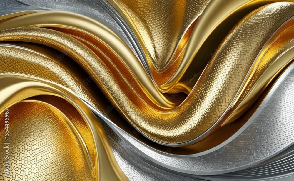 Naklejka premium abstract background Metallic Gold and Silver