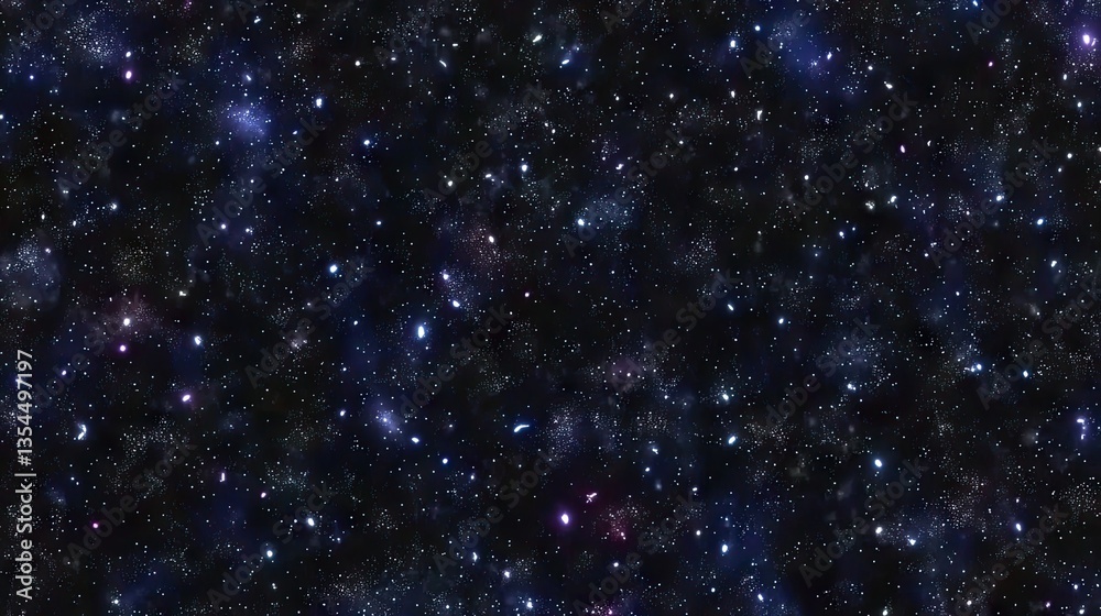 Fototapeta premium Deep space view Scattered stars, vibrant nebulas, dark galaxy background, celestial exploration