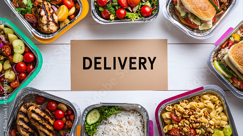 Wallpaper Mural Delicious food delivery offers efficiency in online ordering for satisfying meal experience Torontodigital.ca