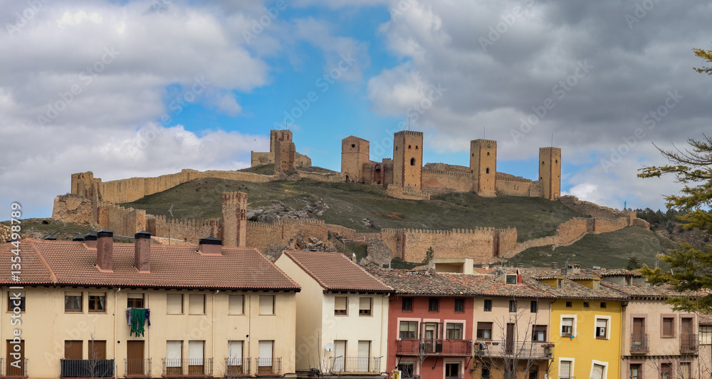 Medieval Castle Overlooking a Picturesque Town in Spain Medieval Castle Overlooking a Picturesque Town in Spain