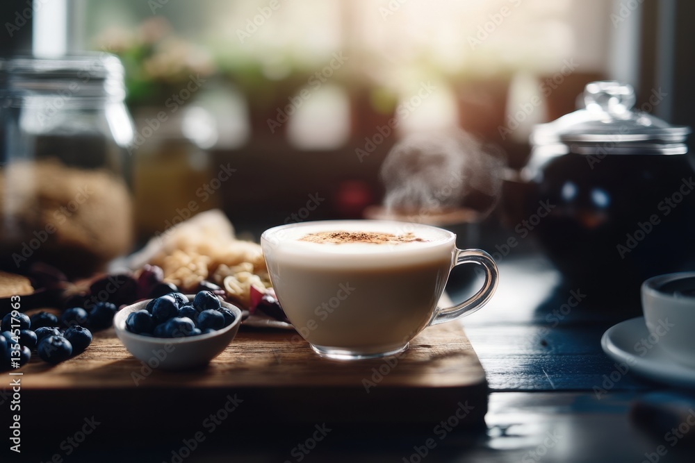 Steaming hot coffee in a glass cup on a coffee machine drip tray, moody lighting and cozy atmosphere. Freshly brewed espresso, latte. Closeup view. Stylish coffee shop setting. AI-generated. Steaming hot coffee in a glass cup on a coffee machine drip tray, moody lighting and cozy atmosphere. Freshly brewed espresso, latte. Closeup view. Stylish coffee shop setting. AI-generated.
