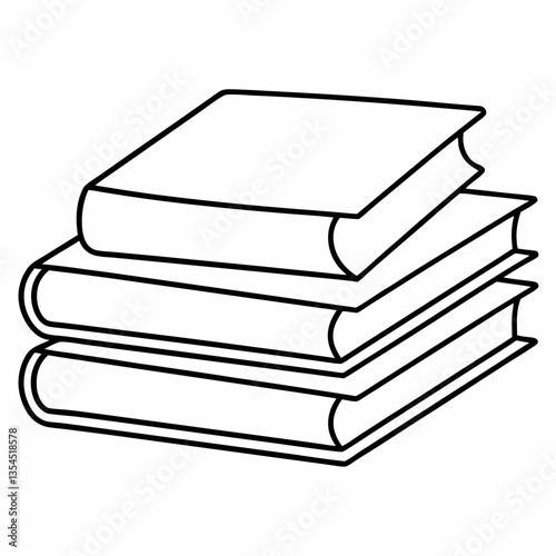 Number 4  four books a neat stack of 4 school book. 