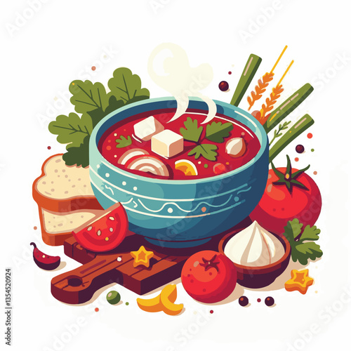 soup, food, borscht, bowl, ukrainian, dish, lunch, dinner, vegetable, beet, cream, cuisine, borsch, beetroot, red, meat, traditional, healthy, meal, homemade, hot, gourmet, plate, garlic, tasty, cooki
