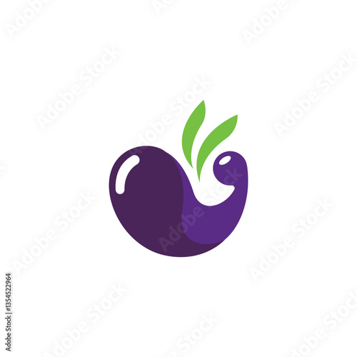 Logo design of berries with green leaves, symbolizing freshness, nature, and healthy living, often with vibrant colors and organic elements.

