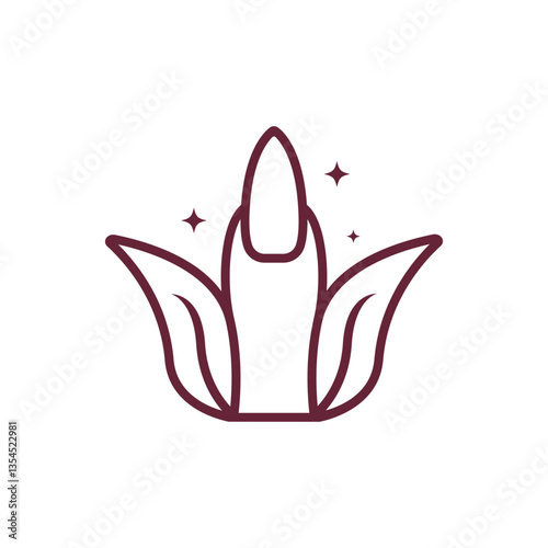 Logo design for a nail salon, symbolizing beauty, elegance, and personal care, often with delicate lines, vibrant colors, and a chic aesthetic.

