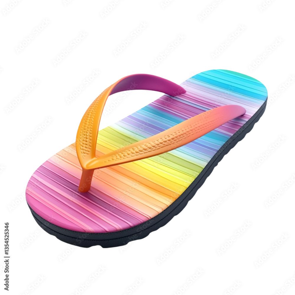Rainbow striped flip flop summer footwear beach sandals colorful footwear, Rainbow striped flip flop summer footwear beach sandals colorful footwear,
