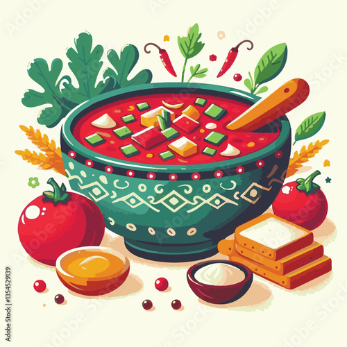 soup, food, borscht, bowl, ukrainian, dish, lunch, dinner, vegetable, beet, cream, cuisine, borsch, beetroot, red, meat, traditional, healthy, meal, homemade, hot, gourmet, plate, garlic, tasty, cooki