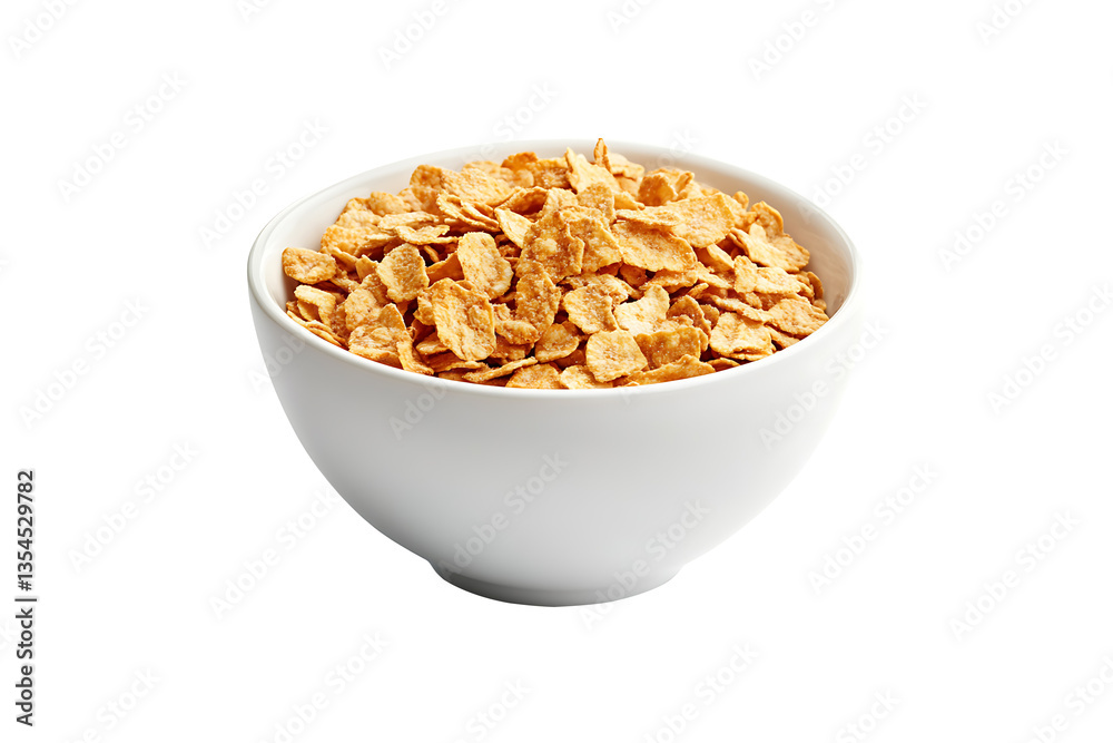 Bowl of flakes Isolated on White and Transparent Background PNG Image. Bowl of flakes Isolated on White and Transparent Background PNG Image.