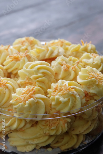 indonesian pastry called kue sagu keju photo