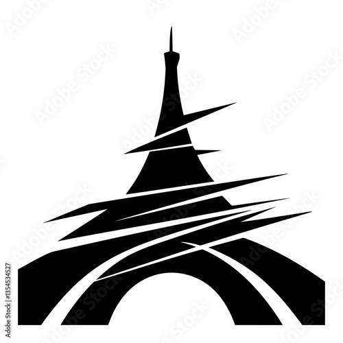 Vector illustration of Tower Eiffel.
