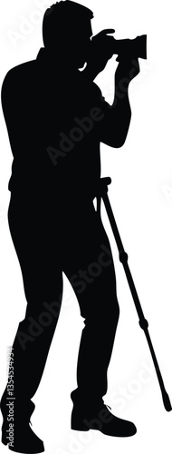 silhouette of photographer with camera