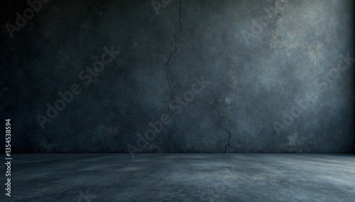 Wallpaper Mural Dark concrete floor with subtle cracks and unevenness , industrial, cracked, hard Torontodigital.ca