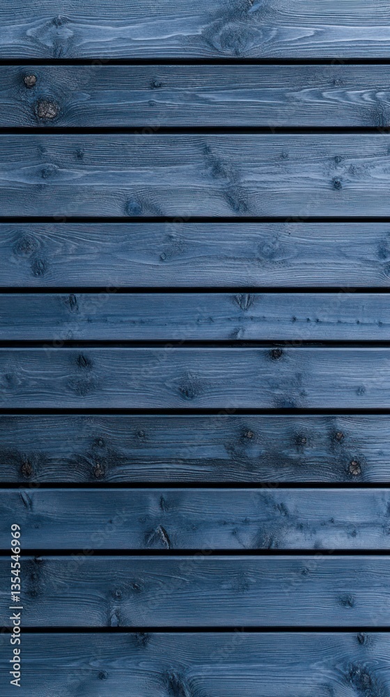 Obraz premium Deep Blue Wooden Texture: A Striking Image of Horizontal Planks