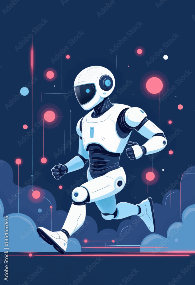 Running Robot, AI Technology Concept
Running Robot, AI Technology Concept