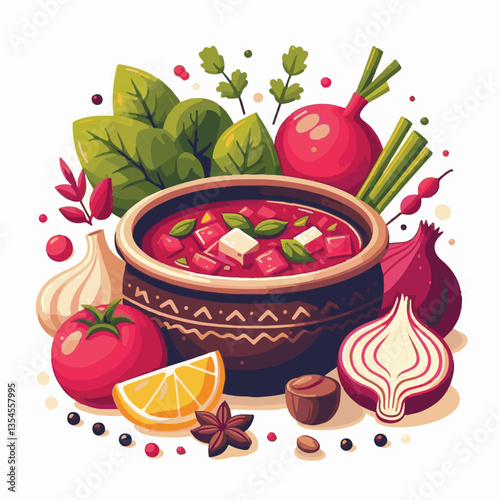 soup, food, borscht, bowl, ukrainian, dish, lunch, dinner, vegetable, beet, cream, cuisine, borsch, beetroot, red, meat, traditional, healthy, meal, homemade, hot, gourmet, plate, garlic, tasty, cooki