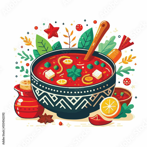 soup, food, borscht, bowl, ukrainian, dish, lunch, dinner, vegetable, beet, cream, cuisine, borsch, beetroot, red, meat, traditional, healthy, meal, homemade, hot, gourmet, plate, garlic, tasty, cooki