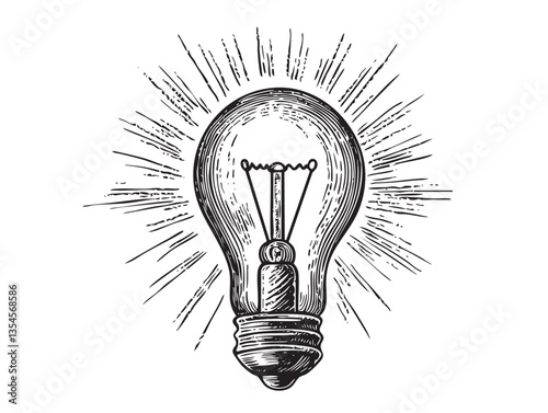 EPS of a symbolic light bulb design perfect for tattoo or decal projects