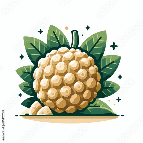 breadfruit, food, background, fresh, nature, tropical, plant, leaf, healthy, fruit, organic, natural, green, exotic, garden, sweet, delicious, vegetarian, agriculture, white, foliage, summer, illustra