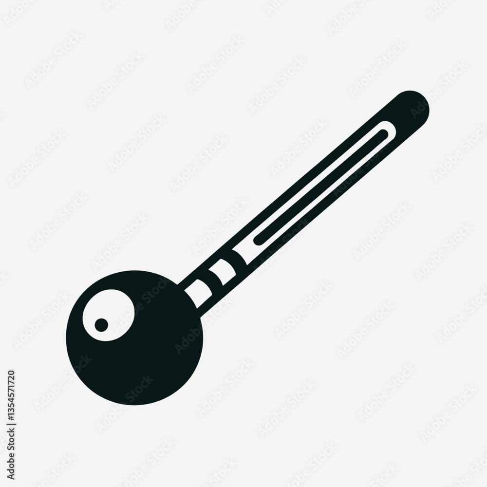 very simple flat and minimalist Billiard Cue silhouette in black on a white background very simple flat and minimalist Billiard Cue silhouette in black on a white background