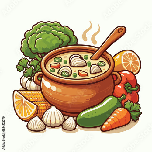food, chowder, delicious, soup, clam, bowl, dinner, gourmet, potato, cream, meal, seafood, lunch, healthy, shellfish, creamy, fresh, cuisine, parsley, spoon, dish, milk, white, hot, american, bread, c