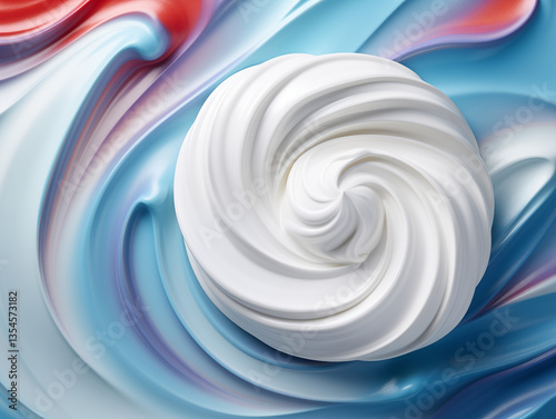 A abstract of Greek yogurt with swirl on background
