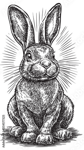Engraved chocolate bunny featuring classic Easter charm