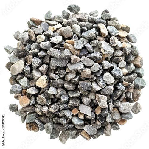 A close-up view of a pile of small gray and brown gravel stones, showcasing the texture and natural variations of minerals in a beautiful arrangement.