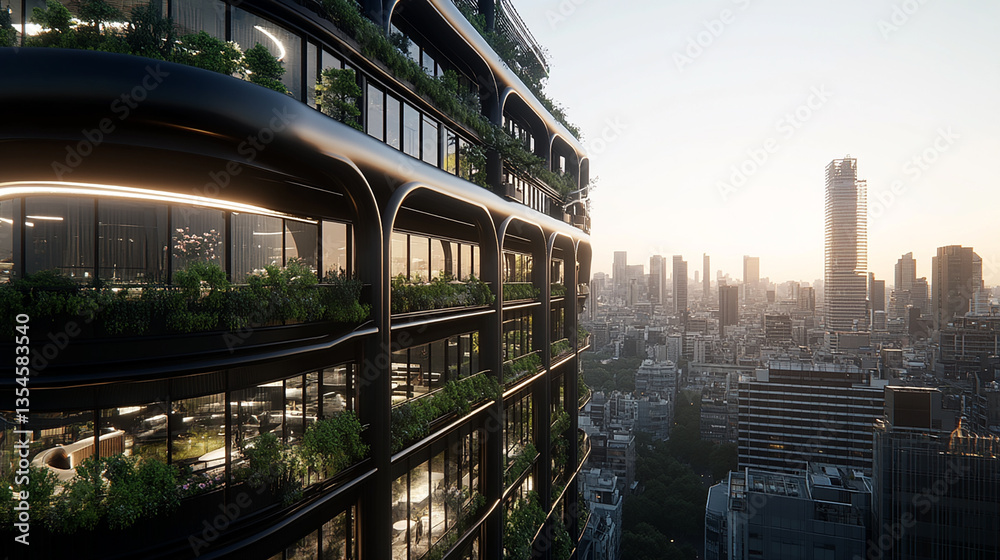 Naklejka premium City of the future