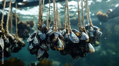 Underwater Mussel Harvest: A Glimpse into Sustainable Seafood