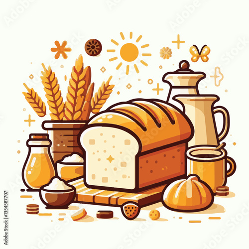 food, bread, breakfast, bakery, healthy, fresh, wheat, loaf, grain, white, isolated, brown, slice, homemade, flour, crust, background, nutrition, meal, delicious, eat, snack, bake, closeup, toast, ill