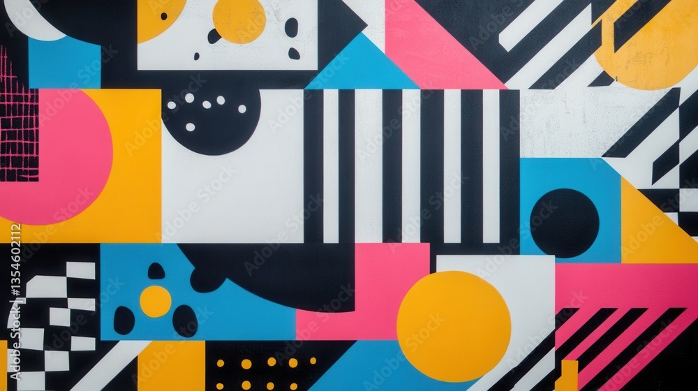 Memphis design patterns add playful energy with bold geometric shapes Memphis design patterns add playful energy with bold geometric shapes