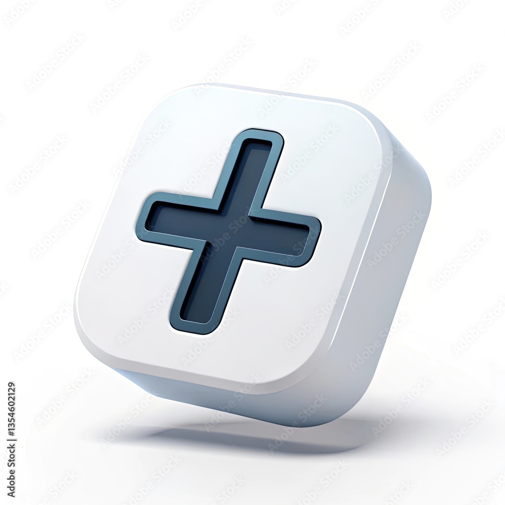 Fototapeta premium medical icon on square internet button