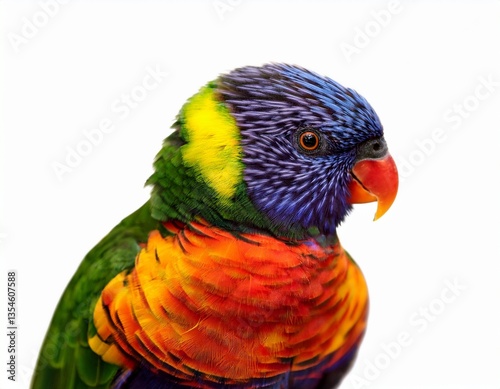 rainbow lorikeet isolated on white background