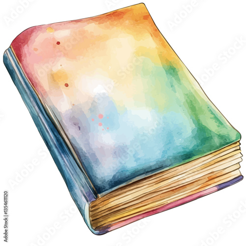 watercolor of Cover Slip, isolated on a white background.